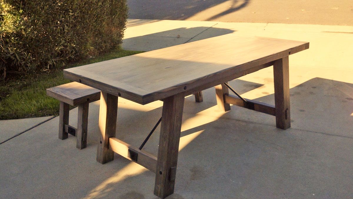 benchwright extending dining room table