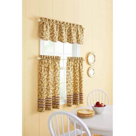 Better Homes And Gardens Tuscan Retreat Valance Or Tier Set Throughout Simple Life Flax Tier Pairs (View 25 of 25)
