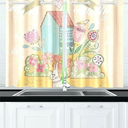 Bird Kitchen Curtains – Hokkori With White Knit Lace Bird Motif Window Curtain Tiers (View 15 of 25)