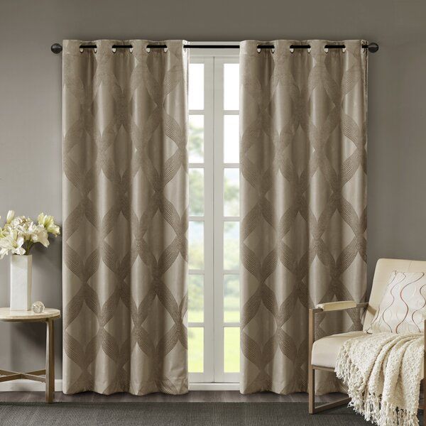 Brocade Curtains | Wayfair Within Marine Life Motif Knitted Lace Window Curtain Pieces (Photo 25 of 25)