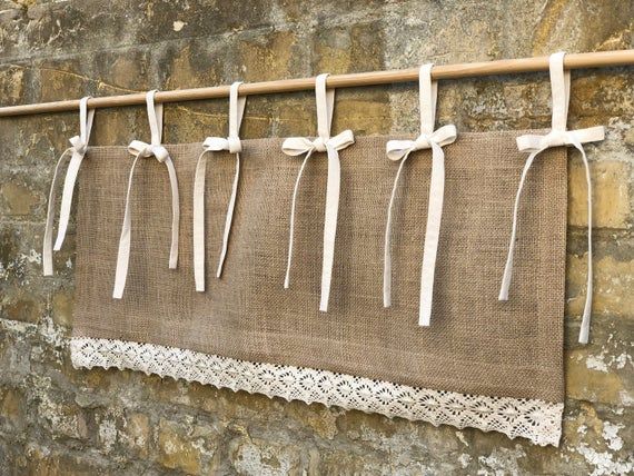 Burlap Valance Country Lace Curtains Cottage Primitive Kitchen Curtain  Simple French Chic Country Window Farmhouse Curtain Valances In Primitive Kitchen Curtains (View 24 of 25)
