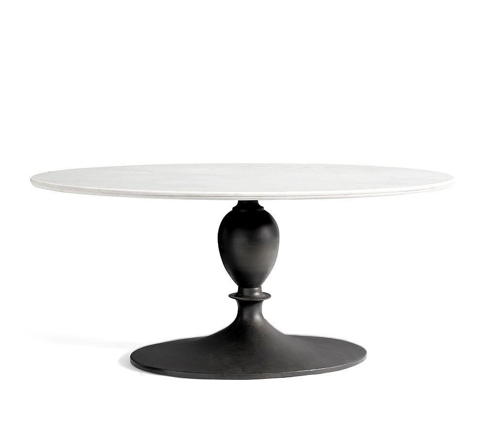 Chapman Marble Oval Dining Table In 2019 | Barnwood Dining With Regard To Most Up To Date Christie Round Marble Dining Tables (View 2 of 25)
