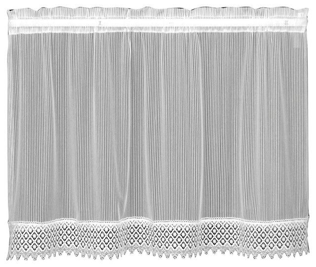 Chelsea Tier, White, 36" With Classic Black And White Curtain Tiers (View 25 of 25)