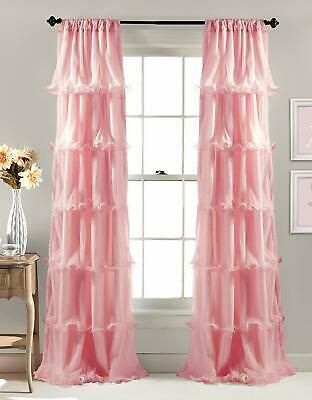 Chic Sheer Voile Vertical Ruffled Tier Window Curtain Single In Maize Vertical Ruffled Waterfall Valance And Curtain Tiers (Photo 6 of 25)