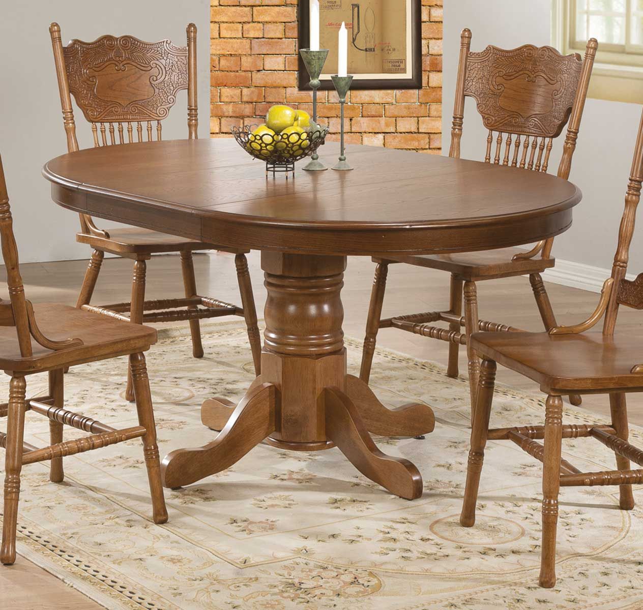 Coaster Brooks Dining Table – Oak In Most Popular Brooks Dining Tables (View 7 of 25)