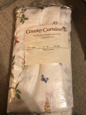 Country Garden Flowers Kitchen Curtain 36" Tier Pair & 30 Throughout Traditional Tailored Tier And Swag Window Curtains Sets With Ornate Flower Garden Print (Photo 17 of 25)