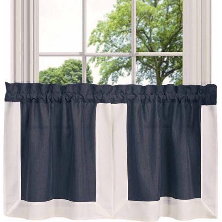 Curtain Tier Pair, Gramercy – Walmart | Luke And Landon Within Oakwood Linen Style Decorative Window Curtain Tier Sets (View 8 of 25)
