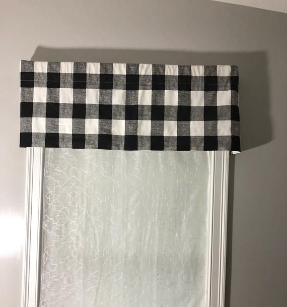 Custom Farmhouse Style Tie Up Valance/ Buffalo Check Country Valance/ Roll  Up Shade With Grosgrain Ribbon Ties/ Pick Your Color For Barnyard Buffalo Check Rooster Window Valances (View 10 of 26)