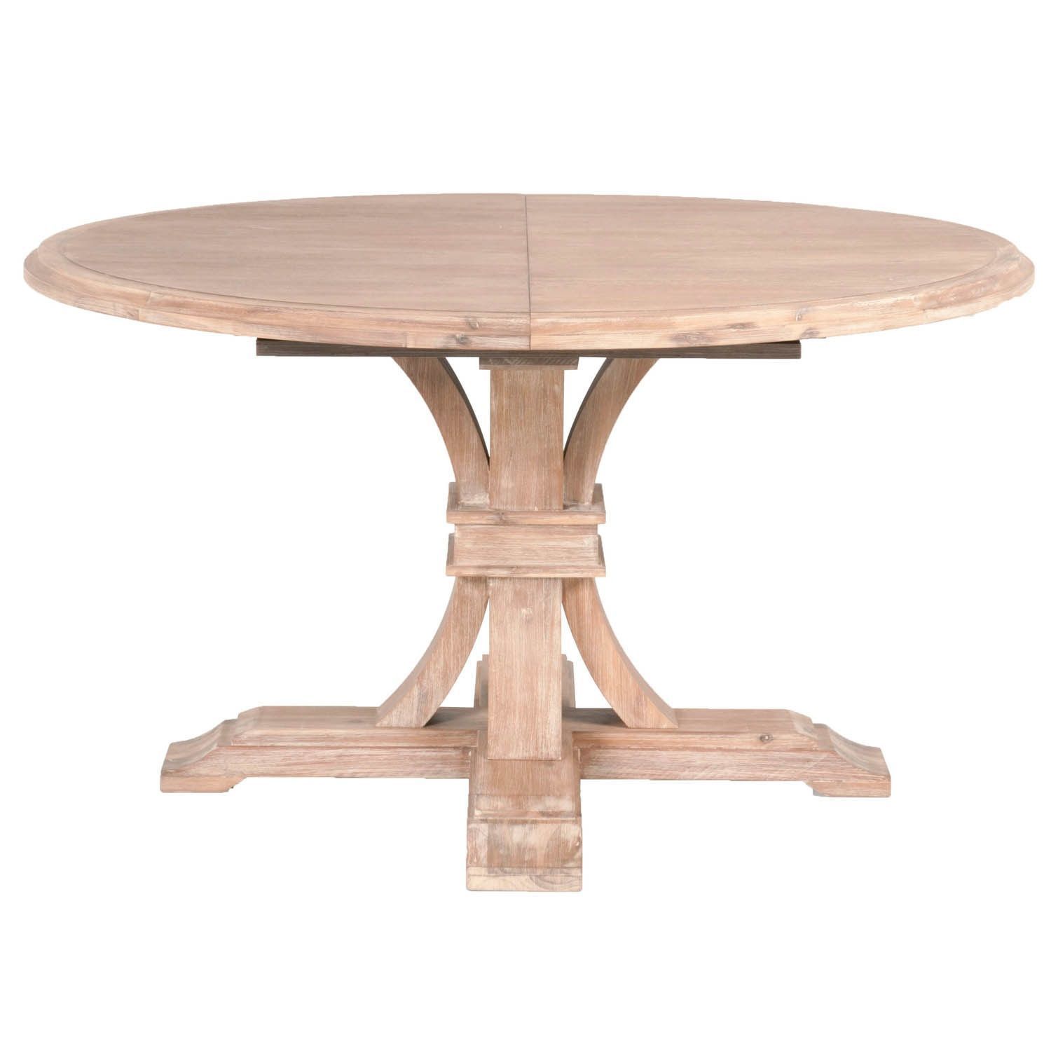 Darby Stone Wash Round Extension Dining Table (Stone Wash Pertaining To Newest Gray Wash Toscana Extending Dining Tables (View 6 of 25)
