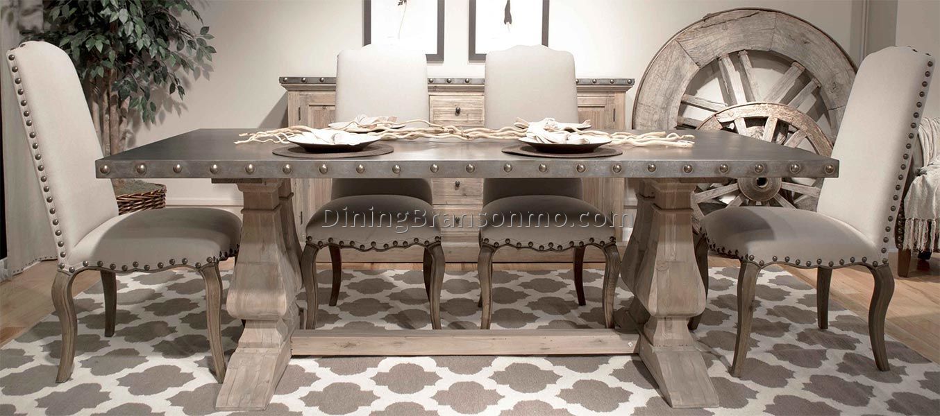 Distressed Dining Room Table And Chairs – Kallekoponen For Recent Warner Round Pedestal Dining Tables (Photo 14 of 25)