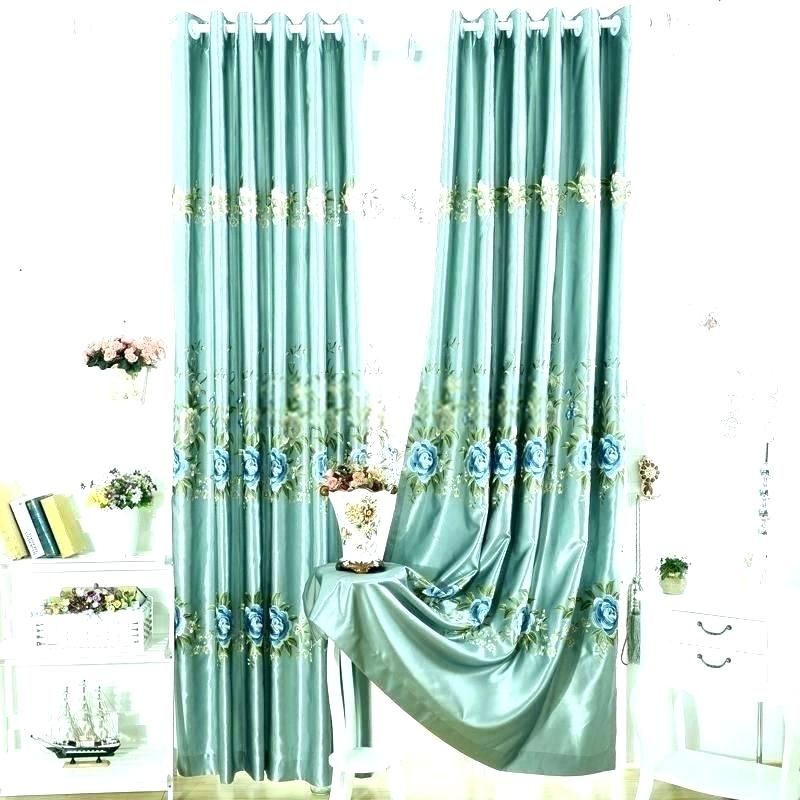 Faux Dupioni Silk Curtains Faux Silk Drapes Faux Silk Drapes With Regard To Floral Embroidered Faux Silk Kitchen Tiers (View 4 of 25)