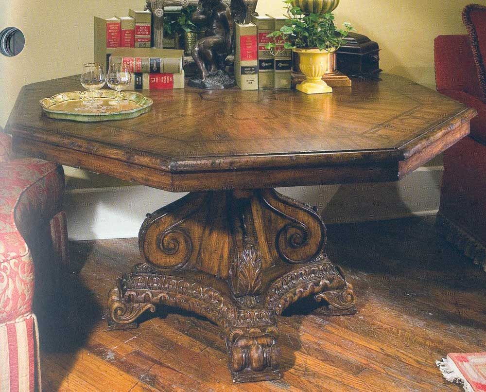 Hb 66 3700 Habersham Hearst Castle Octogonal Dining Table Intended For Most Current Hearst Oak Wood Dining Tables (Photo 3 of 25)
