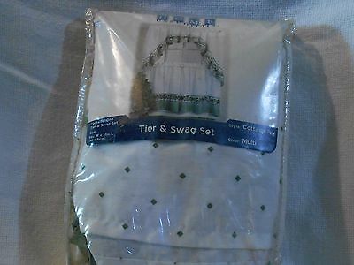 Home Essentials Tier & Swag Set – Curtains – Cottage Ivy – 56" W X 36" L |  Ebay Pertaining To Cottage Ivy Curtain Tiers (View 8 of 25)