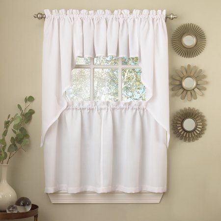 Home | Products In 2019 | Kitchen Curtains, Kitchen Window Inside Abby Embroidered 5 Piece Curtain Tier And Swag Sets (View 5 of 25)