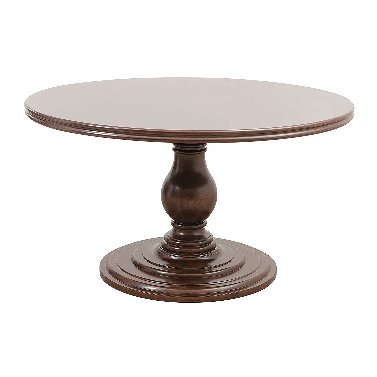 Homelegance Oratorio 54 Round Pedestal Dining Table, Dark In Best And Newest Aztec Round Pedestal Dining Tables (View 3 of 25)