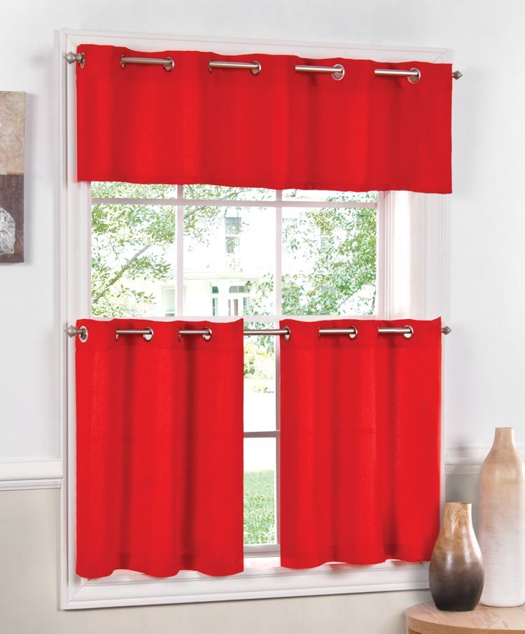 Jackson Curtains – Red | Ideas For The House | Red Kitchen In Modern Subtle Texture Solid Red Kitchen Curtains (View 5 of 25)