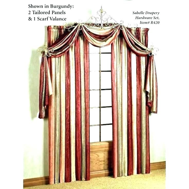 Kitchen Swag Valance – Mzamin Pertaining To Kitchen Burgundy/white Curtain Sets (View 6 of 25)