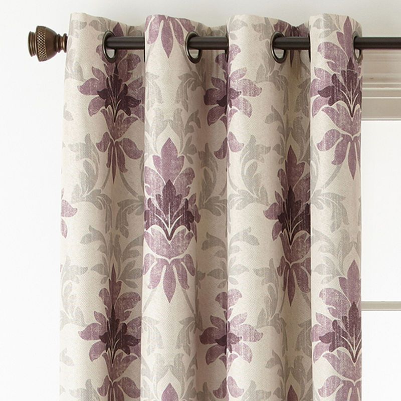 Linden Street Aurora Haven Damask Blackout Grommet Top Intended For Pastel Damask Printed Room Darkening Kitchen Tiers (View 2 of 25)