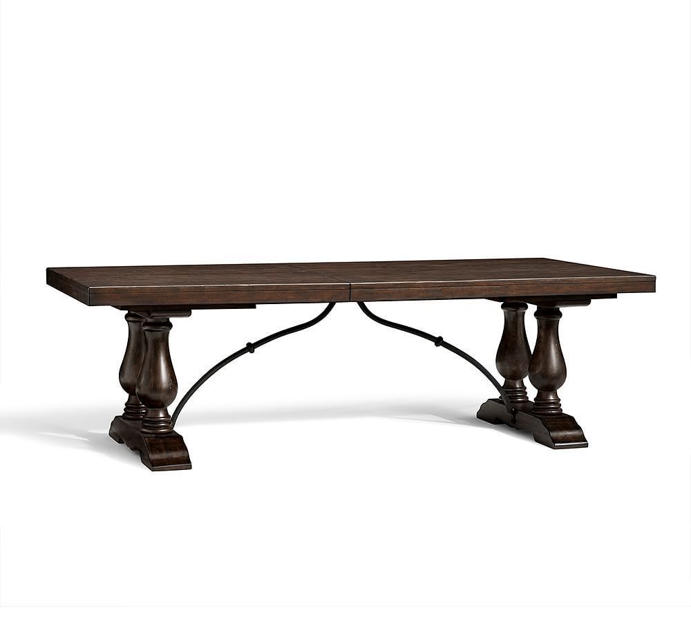Lorraine Medium Extending Dining Table, Rustic Brown At With 2018 Rustic Brown Lorraine Pedestal Extending Dining Tables (Photo 1 of 25)