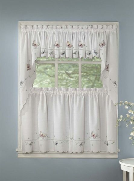 Monarch Kitchen Curtain | Monarch Tier Curtains Throughout Fluttering Butterfly White Embroidered Tier, Swag, Or Valance Kitchen Curtains (View 5 of 25)