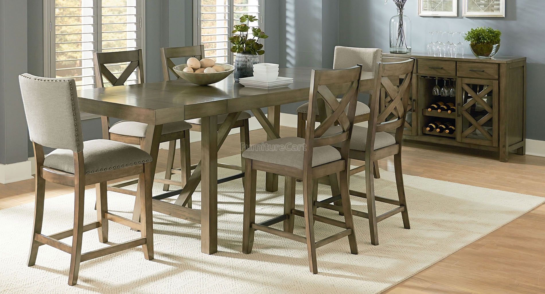 Omaha Counter Height Dining Set W/ Chair Choices (Grey In Best And Newest Avondale Counter Height Dining Tables (Photo 9 of 25)