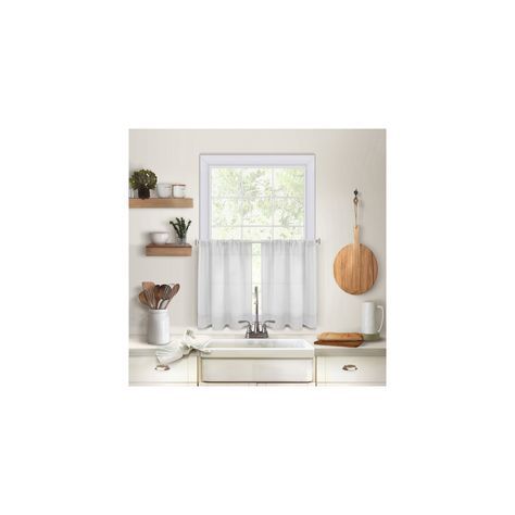 Pintuck Kitchen Window Tier Set Of 2 – 30" X 36" – White In Pintuck Kitchen Window Tiers (Photo 3 of 25)