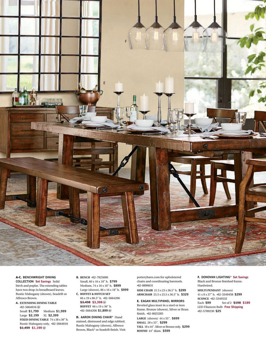 Pottery Barn – Fall 2017 D2 – Benchwright Extending Dining With Most Popular Seadrift Benchwright Dining Tables (Photo 1 of 25)