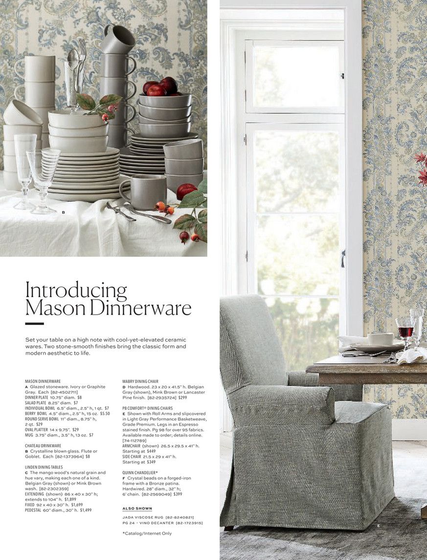 Pottery Barn – Fall 2018 D1 – Page 8 9 Regarding Most Recent Belgian Gray Linden Extending Dining Tables (Photo 21 of 25)