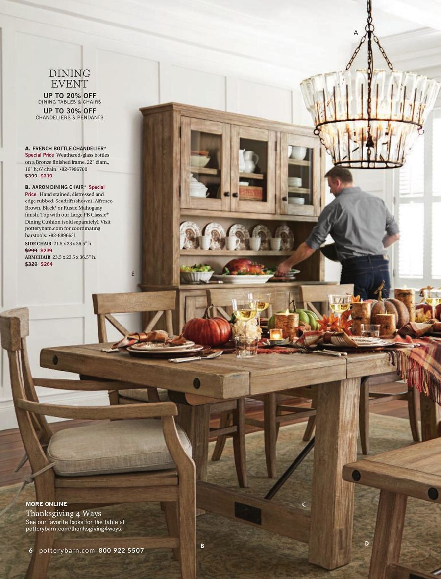 Pottery Barn November 2017Pottery Barn Within 2018 Seadrift Benchwright Dining Tables (View 14 of 25)