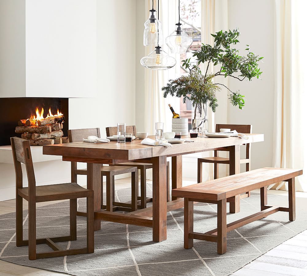 Reed Extending Dining Table, Antique Umber – Small Space For Newest Hart Reclaimed Wood Extending Dining Tables (Photo 7 of 25)