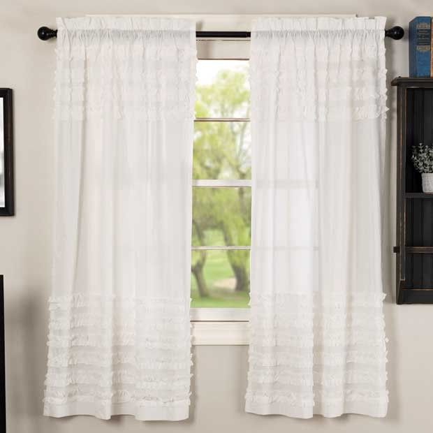 Ruffled Petticoat Curtain Panel, Set Of 2 | Favorites At Regarding White Ruffled Sheer Petticoat Tier Pairs (View 25 of 25)