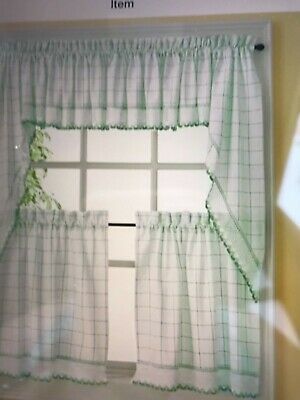 Salem Kitchen Window Curtain W/ Lace Trim – 12 X 60 Valance Intended For Hudson Pintuck Window Curtain Valances (View 21 of 25)