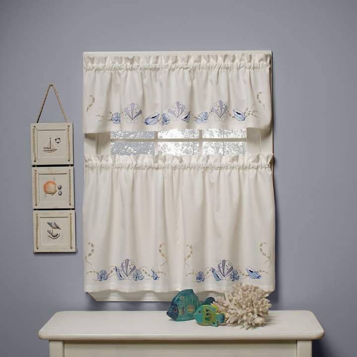 Saturday Knight Ltd. Seabreeze Window Valance – 57'' X 13 With Regard To Seabreeze 36 Inch Tier Pairs In Ocean (Photo 3 of 25)