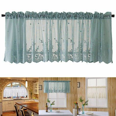 Sheer Voile Vertical Ruffle Window Kitchen Curtain Tiers Or Pertaining To Navy Vertical Ruffled Waterfall Valance And Curtain Tiers (Photo 19 of 25)