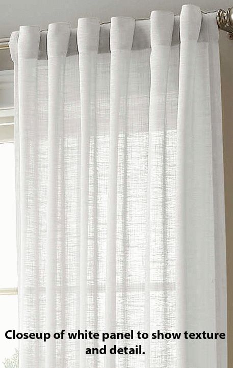 Special Deals – Shimmer Sheer Back Tab And Rod Pocket Window Pertaining To Linen Stripe Rod Pocket Sheer Kitchen Tier Sets (View 21 of 25)
