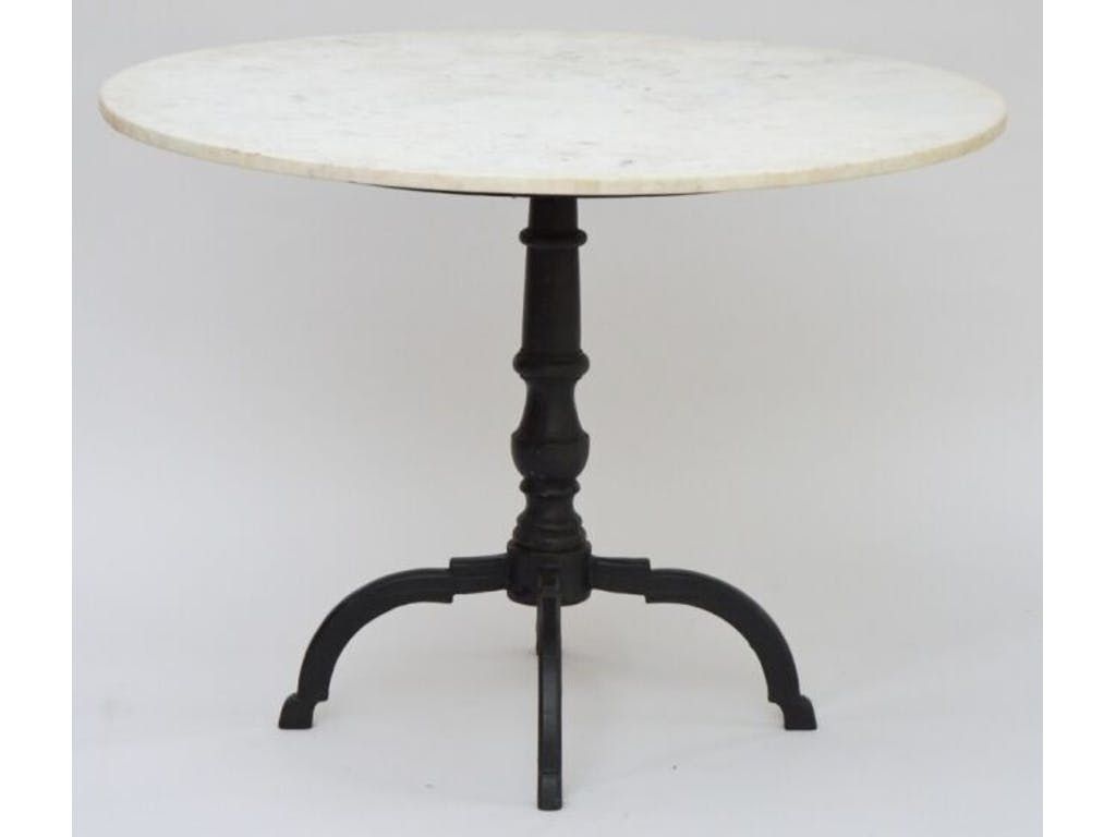 Stock Program Calais Bistro Table Irnqm13812St From Walter E Throughout Best And Newest Christie Round Marble Dining Tables (View 14 of 25)