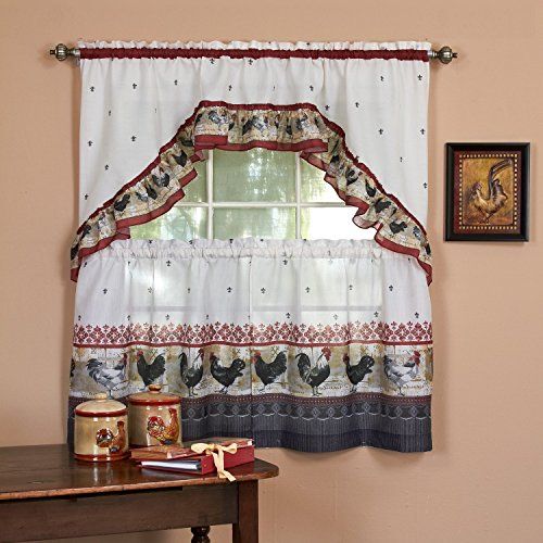 Top 17 Best Cottage Curtains – Top Decor Tips With Regard To Traditional Two Piece Tailored Tier And Swag Window Curtains Sets With Ornate Rooster Print (View 1 of 25)