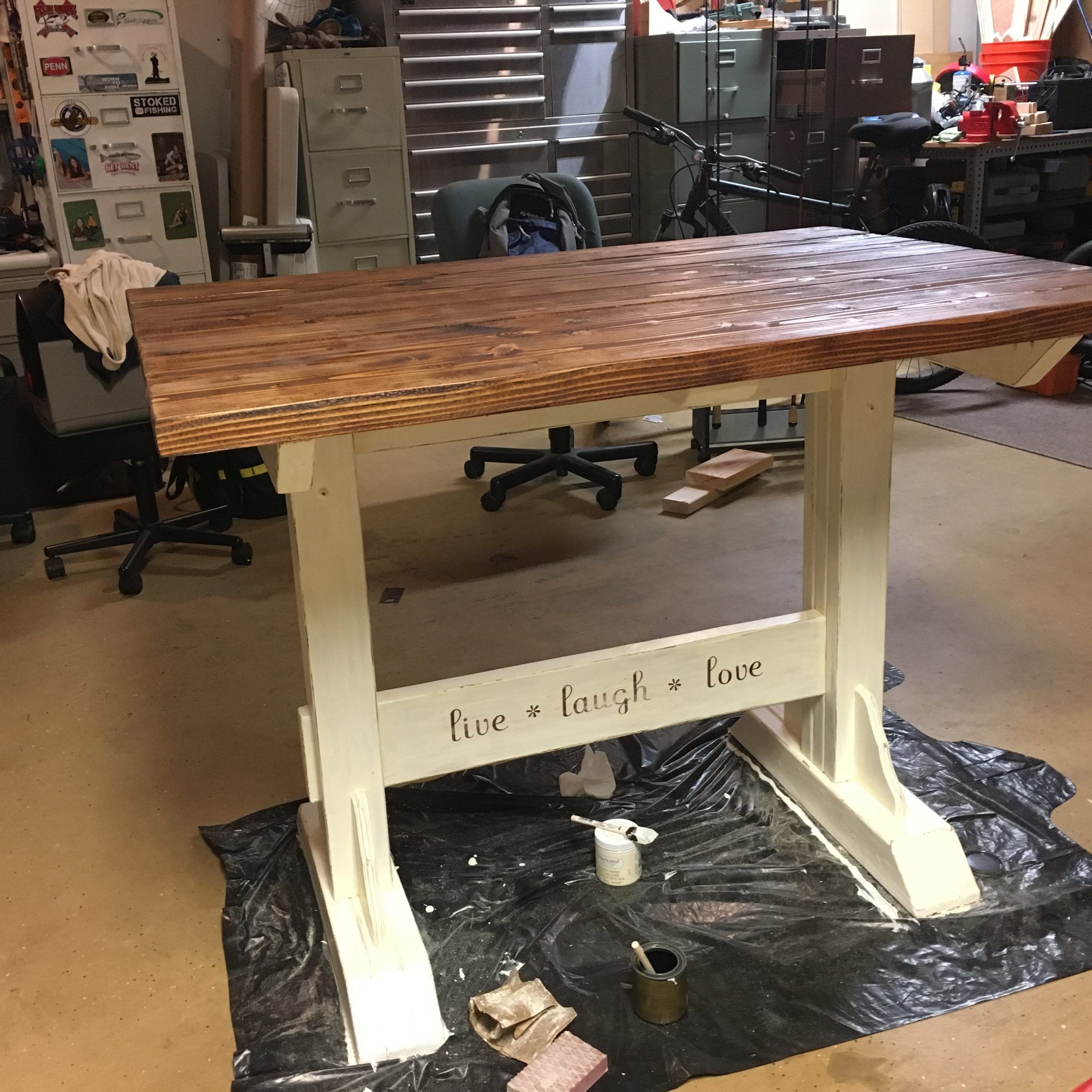 Trestle Table At Counter Height | Ana White Regarding Newest Benchwright Counter Height Tables (Photo 19 of 25)