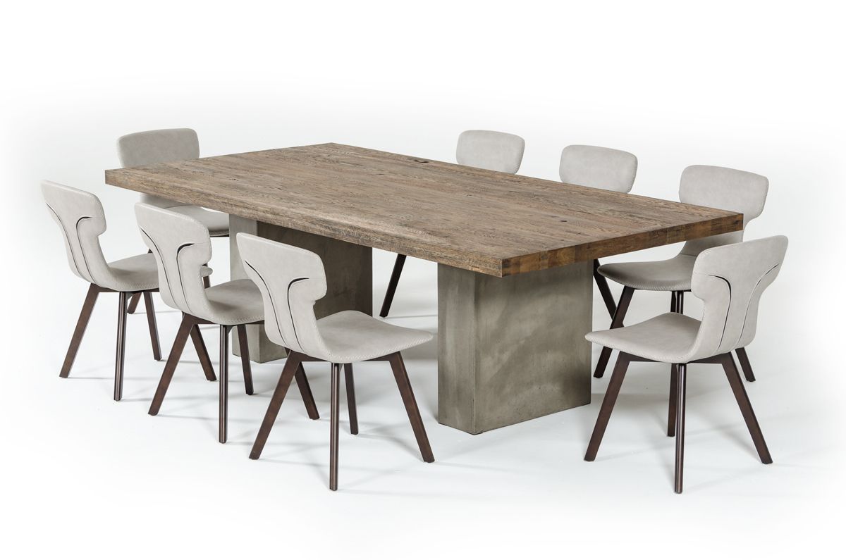 Vig Renzo Oak & Concrete Dining Table Inside Current Kipling Rectangular Dining Tables (View 18 of 25)