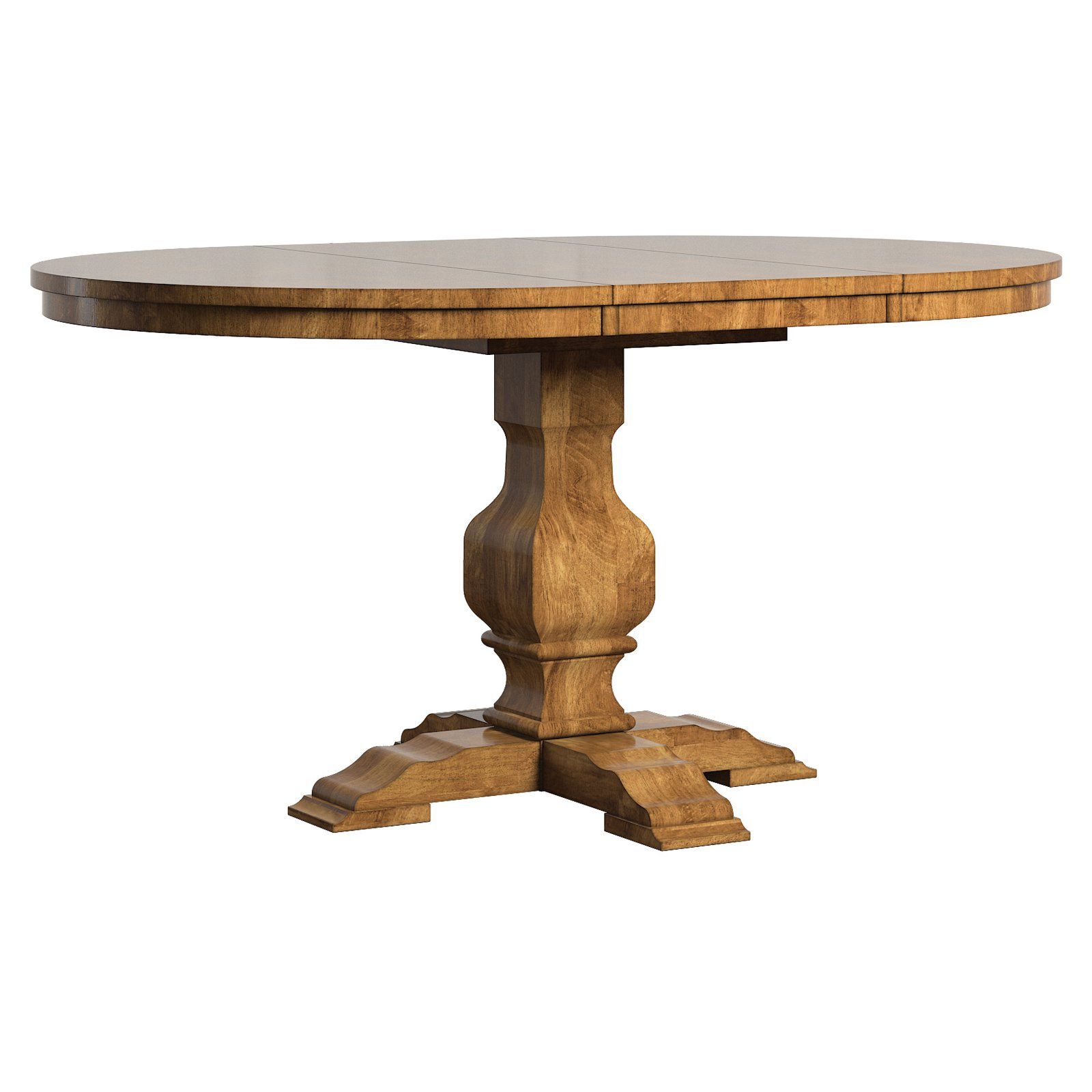Weston Home 60 In. Oval Dining Table With Leaf | Products In Inside Most Up To Date Linden Round Pedestal Dining Tables (Photo 5 of 25)