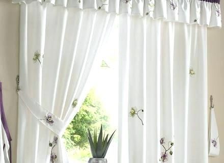 White Kitchen Curtains White Kitchen Curtains Walmart White For Fluttering Butterfly White Embroidered Tier, Swag, Or Valance Kitchen Curtains (View 8 of 25)