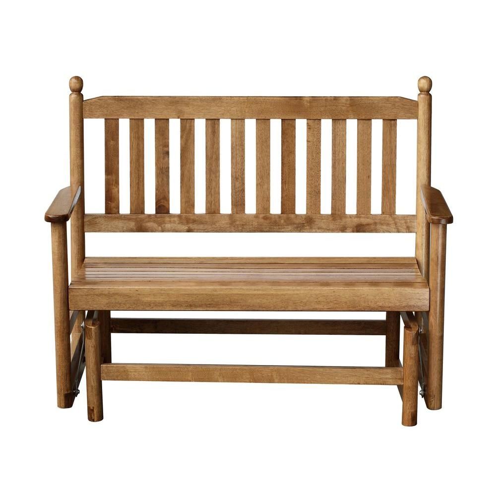 2 Person Maple Wood Outdoor Patio Glider 204Gsm Rta Within 2 Person Natural Cedar Wood Outdoor Gliders (Photo 1 of 25)