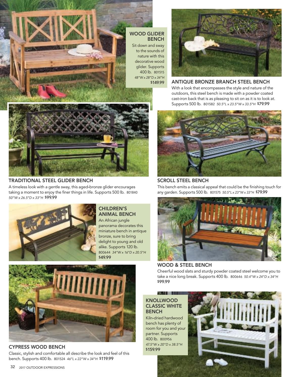2017 Outdoor Expressions Catalogbrian Secor – Issuu Inside Traditional Glider Benches (View 17 of 25)