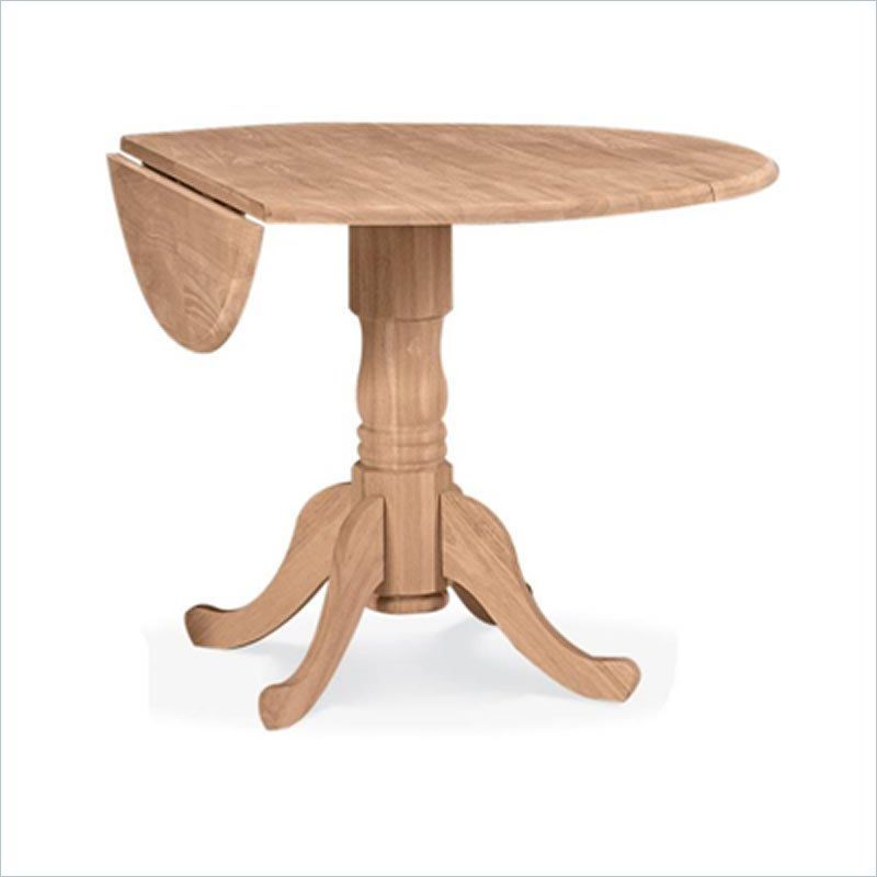 42" Dual Drop Leaf Casual Dining Table | Dining Table Regarding Unfinished Drop Leaf Casual Dining Tables (View 2 of 25)