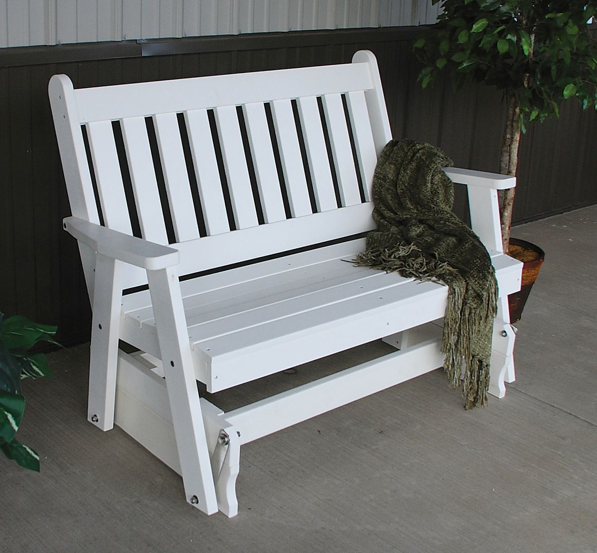 4′ Traditional English Gliding Bench » Amish Woodwork Pertaining To Traditional Glider Benches (View 19 of 25)