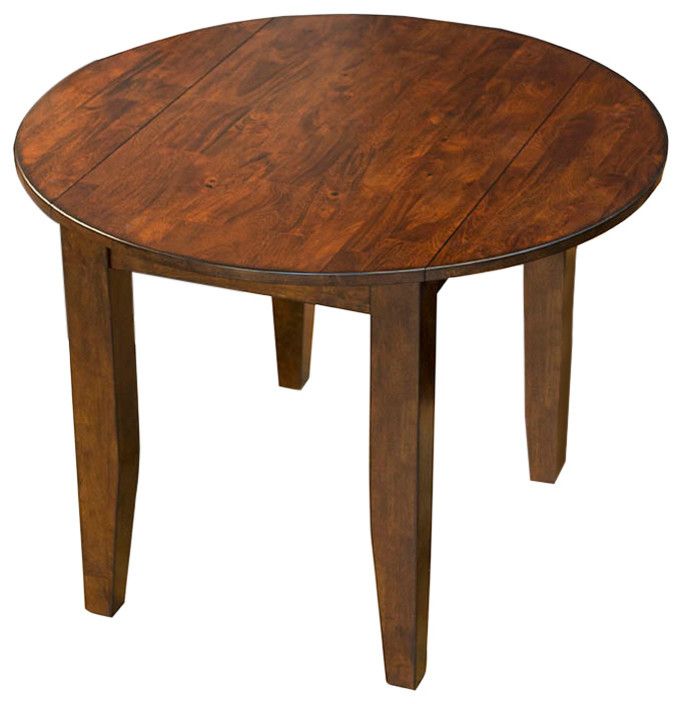 A America Mason 42" Round Drop Leaf Table Throughout Transitional 4 Seating Double Drop Leaf Casual Dining Tables (Photo 4 of 25)