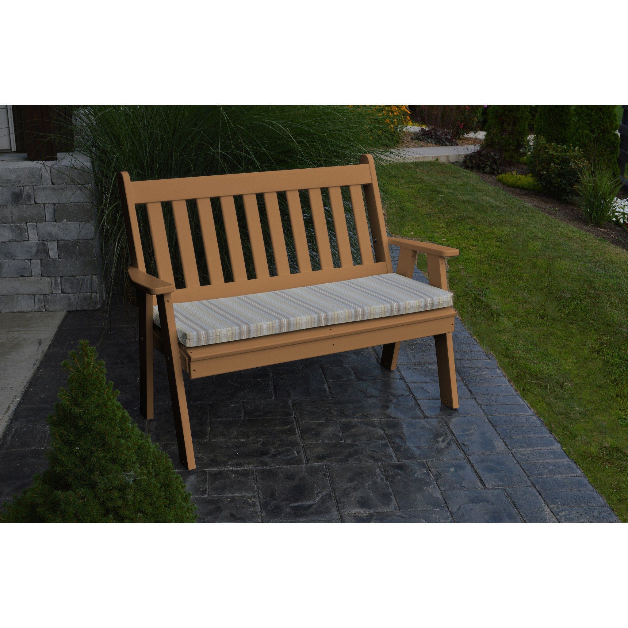 A&l Furniture Company Recycled Plastic 4' Traditional With Regard To Low Back Glider Benches (View 7 of 25)