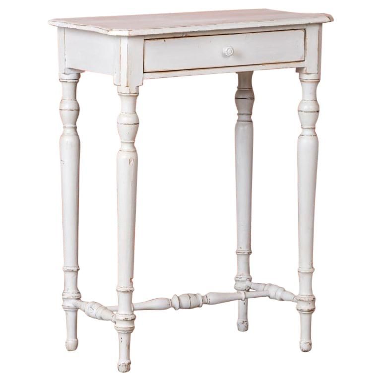 Antique White Painted Country Pine Side Table At 1Stdibs Inside Walnut And Antique White Finish Contemporary Country Dining Tables (Photo 24 of 25)