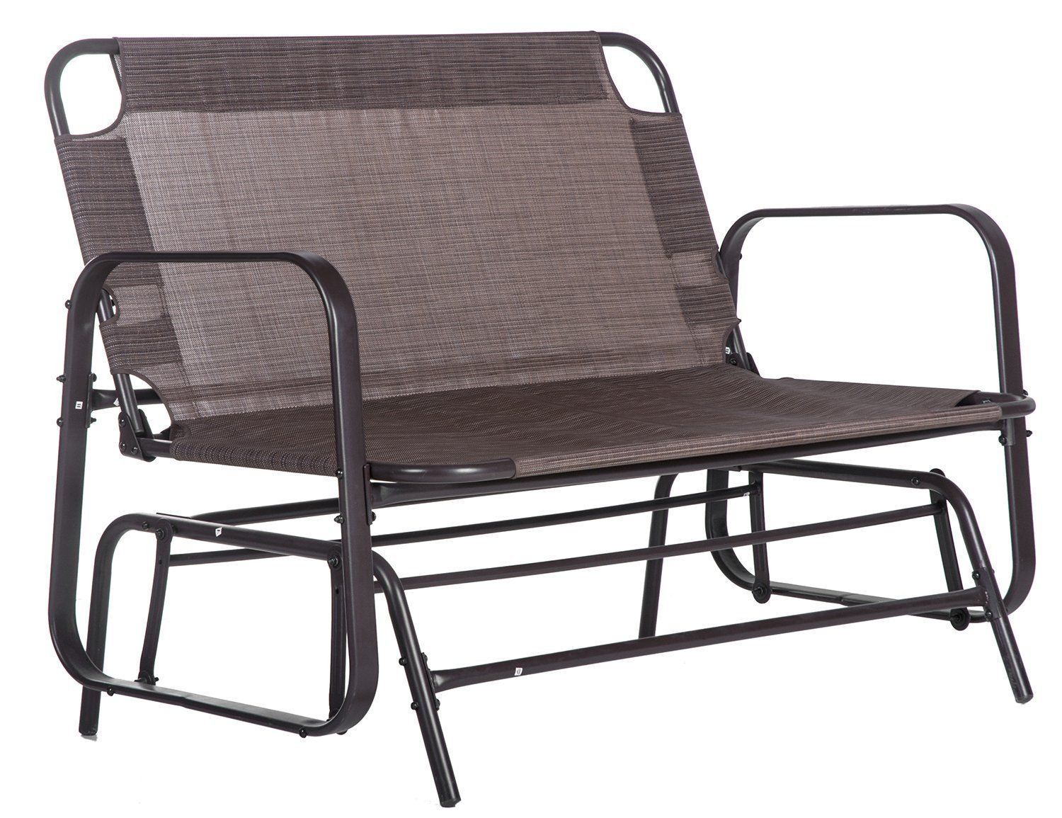 Buy Merax Patio Loveseat Glider Rocking Chair Garden Outdoor Throughout Glider Benches With Cushions (Photo 9 of 25)