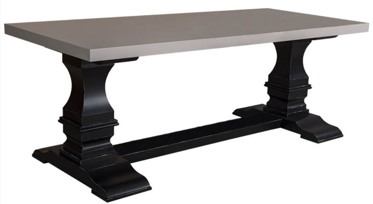 Casa Padrino Country Style Kitchen Table Gray / Antique In Antique Black Wood Kitchen Dining Tables (Photo 20 of 25)